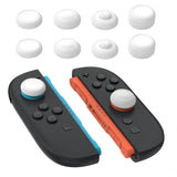 PlayVital 8 in 1 Pro Thumbs Grip Caps for Nintendo Switch 2, Ergonomic Anti-Slip Joystick Caps for Joycon 2 Grip, 8Pcs Thumbstick Cover Accessories for Switch 2 - White - WWYNTM002