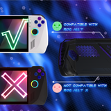 PlayVital ABSOLUTE TPU Protective Case for ROG Ally, Anti-Slip Grip Cover with Joystick Caps for ROG Ally Accessories, Anti-Scratch & Shockproof - Black - LKURGM001