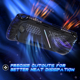 PlayVital ABSOLUTE TPU Protective Case for ROG Ally, Anti-Slip Grip Cover with Joystick Caps for ROG Ally Accessories, Anti-Scratch & Shockproof - Black - LKURGM001