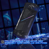 PlayVital ABSOLUTE TPU Protective Case for ROG Ally, Anti-Slip Grip Cover with Joystick Caps for ROG Ally Accessories, Anti-Scratch & Shockproof - Black - LKURGM001
