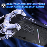 PlayVital ABSOLUTE TPU Protective Case for ROG Ally, Anti-Slip Grip Cover with Joystick Caps for ROG Ally Accessories, Anti-Scratch & Shockproof - Black - LKURGM001