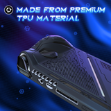 PlayVital ABSOLUTE TPU Protective Case for ROG Ally, Anti-Slip Grip Cover with Joystick Caps for ROG Ally Accessories, Anti-Scratch & Shockproof - Black - LKURGM001
