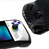 PlayVital ABSOLUTE TPU Protective Case for ROG Ally, Anti-Slip Grip Cover with Joystick Caps for ROG Ally Accessories, Anti-Scratch & Shockproof - Black - LKURGM001