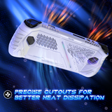 PlayVital ABSOLUTE TPU Protective Case for ROG Ally, Anti-Slip Grip Cover with Joystick Caps for ROG Ally Accessories, Anti-Scratch & Shockproof - White - LKURGM002