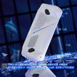 PlayVital ABSOLUTE TPU Protective Case for ROG Ally, Anti-Slip Grip Cover with Joystick Caps for ROG Ally Accessories, Anti-Scratch & Shockproof - White - LKURGM002