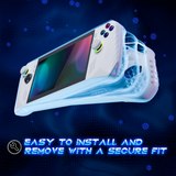PlayVital ABSOLUTE TPU Protective Case for ROG Ally, Anti-Slip Grip Cover with Joystick Caps for ROG Ally Accessories, Anti-Scratch & Shockproof - White - LKURGM002
