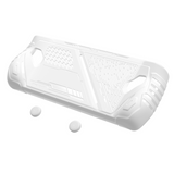 PlayVital ABSOLUTE TPU Protective Case for ROG Ally, Anti-Slip Grip Cover with Joystick Caps for ROG Ally Accessories, Anti-Scratch & Shockproof - White - LKURGM002