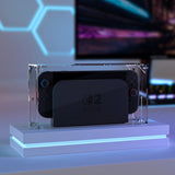 PlayVital Clear Acrylic Dustproof Cover for Nintendo Switch 2, Magnetic Ventilation Top, Tool-Free Installation, Transparent Display Box for Switch 2 Dock Mode - Transparent - SGUNTM001