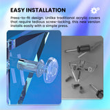 PlayVital Clear Acrylic Dustproof Cover for Nintendo Switch 2, Magnetic Ventilation Top, Tool-Free Installation, Transparent Display Box for Switch 2 Dock Mode - Transparent - SGUNTM001