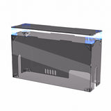 PlayVital Clear Acrylic Dustproof Cover for Nintendo Switch 2 , Magnetic Ventilation Top, Tool-Free Installation, Transparent Display Box for Switch 2 Dock Mode - Clear Black - SGUNTM002