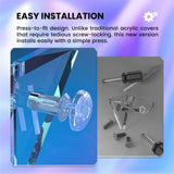 PlayVital Clear Acrylic Dustproof Cover for Nintendo Switch 2 , Magnetic Ventilation Top, Tool-Free Installation, Transparent Display Box for Switch 2 Dock Mode - Clear Black - SGUNTM002