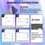 PlayVital Clear Acrylic Dustproof Cover for Nintendo Switch 2 , Magnetic Ventilation Top, Tool-Free Installation, Transparent Display Box for Switch 2 Dock Mode - Clear Black - SGUNTM002