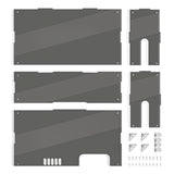 PlayVital Clear Acrylic Dustproof Cover for Nintendo Switch 2 , Magnetic Ventilation Top, Tool-Free Installation, Transparent Display Box for Switch 2 Dock Mode - Clear Black - SGUNTM002