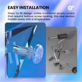 PlayVital Clear Acrylic Dustproof Cover for Nintendo Switch 2 , Magnetic Ventilation Top, Tool-Free Installation, Transparent Display Box for Switch 2 Dock Mode - Clear Blue - SGUNTM003