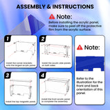 PlayVital Clear Acrylic Dustproof Cover for Nintendo Switch 2 , Magnetic Ventilation Top, Tool-Free Installation, Transparent Display Box for Switch 2 Dock Mode - Clear Blue - SGUNTM003