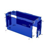 PlayVital Clear Acrylic Dustproof Cover for Nintendo Switch 2 , Magnetic Ventilation Top, Tool-Free Installation, Transparent Display Box for Switch 2 Dock Mode - Clear Blue - SGUNTM003