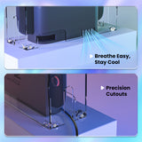 PlayVital Clear Acrylic Dustproof Cover for Nintendo Switch 2, Magnetic Ventilation Top, Tool-Free Installation, Transparent Display Box for Switch 2 Dock Mode - Transparent - SGUNTM001