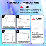 PlayVital Clear Acrylic Dustproof Cover for Nintendo Switch 2, Magnetic Ventilation Top, Tool-Free Installation, Transparent Display Box for Switch 2 Dock Mode - Transparent - SGUNTM001