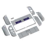PlayVital AlterGrips Protective Slim Case for Nintendo Switch OLED, Ergonomic Grip Cover for Joycon, Dockable Hard Shell for Switch OLED with Thumb Grip Caps & Button Caps - Classics SNES Style - JSOYY7003