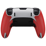 PlayVital Anti-Skid Sweat-Absorbent Controller Grip for ps5 Edge Wireless Controller, Professional Textured Soft PU Handle Grips Anti Sweat Protector for ps5 Edge Controller - Red - PFPJ147