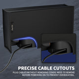 PlayVital Dust Cover for Nintendo Switch 2, Anti Scratch Dust Guard Waterproof Cover Sleeve for Nintendo Switch 2 Console & Charging Dock - Black - NAWNTM001