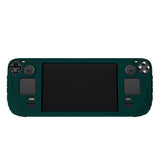 PlayVital Armor Series Protective Case for Steam Deck LCD, Soft Cover Silicone Protector for Steam Deck with Back Button Enhancement Designed & Thumb Grips Caps - Racing Green - XFSDP007