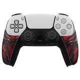 PlayVital Armored Edition Anti-Skid Sweat-Absorbent Controller Grip for PS5, Professional Textured Soft Rubber Pads Handle Grips for PS5 Controller with Shoulder Button Trigger Stickers - Spider Armor - PFPJ157