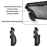 PlayVital BEYOND-GRIP Interchangeable Grip Protective Cover for Nintendo Switch 2 (2025), Ergonomic TPU Dockable Case Accessories for Switch 2 with Joystick Caps, Shockproof - Black - XJKNTM001