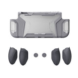 PlayVital BEYOND-GRIP Interchangeable Grip Protective Cover for Nintendo Switch 2 (2025), Ergonomic TPU Dockable Case Accessories for Switch 2 with Joystick Caps, Shockproof - New Hope Gray - XJKNTM003