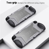 PlayVital BEYOND-GRIP Interchangeable Grip Protective Cover for Nintendo Switch 2 (2025), Ergonomic TPU Dockable Case Accessories for Switch 2 with Joystick Caps, Shockproof - New Hope Gray - XJKNTM003