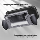 PlayVital BEYOND-GRIP Interchangeable Grip Protective Cover for Nintendo Switch 2 (2025), Ergonomic TPU Dockable Case Accessories for Switch 2 with Joystick Caps, Shockproof - New Hope Gray - XJKNTM003