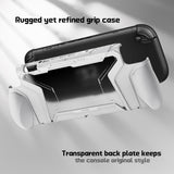 PlayVital BEYOND-GRIP Interchangeable Grip Protective Cover for Nintendo Switch 2 (2025), Ergonomic TPU Dockable Case Accessories for Switch 2 with Joystick Caps, Shockproof - White - XJKNTM002