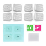 PlayVital Cool Gray Back Button Enhancement Set for Steam Deck LCD, Grip Improvement Button Protection Kit for Steam Deck OLED - 2 Different Thickness - PGSDM024