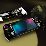 PlayVital Black & Gold Marble Effect Custom Stickers Vinyl Wraps Protective Skin Decal for ROG Ally Handheld Gaming Console - RGTM006