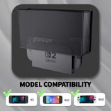 PlayVital Breathable Dust Cover for Nintendo Switch 2, Anti-Scratch Nylon Dust Guard Waterproof Cover Sleeve for Nintendo Switch 2 Console & Charging Dock -Black - NAWNTM004