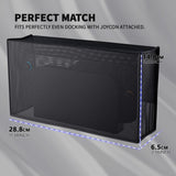 PlayVital Breathable Dust Cover for Nintendo Switch 2, Anti-Scratch Nylon Dust Guard Waterproof Cover Sleeve for Nintendo Switch 2 Console & Charging Dock -Black - NAWNTM004