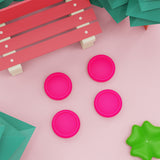 PlayVital Switch Joystick Caps, Switch Lite Thumbstick Caps, Silicone Analog Cover for Joycon of Switch OLED Thumb Grip Rocker Caps for Nintendo Switch & Switch Lite - Bright Pink - NJM1204