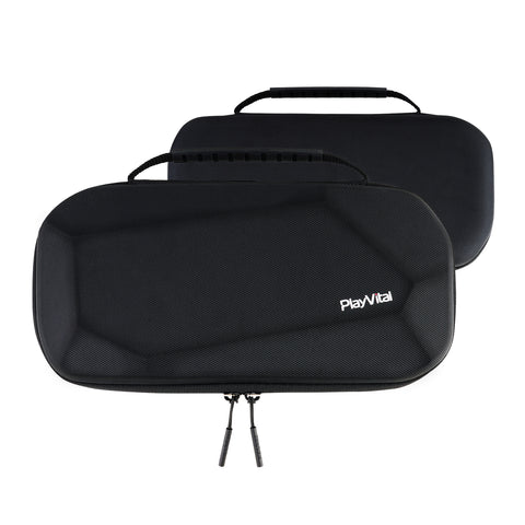 PlayVital Carrying Case for Nintendo Switch 2 with Silicone Charging Port, Portable Travel Case with 10 Game Card Slots, Shockproof Protective Hard Shell for Switch 2 Accessories Storage - Black - SHPNTJ002