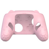 PlayVital Cherry Blossoms Kitten Silicone Cover for Nintendo Switch 2 Pro Controller, Cute Protective Skin Case for Switch 2 Pro Controller with Back Button Cap & Thumb Grip & Sticker - Pink - HANPTP001