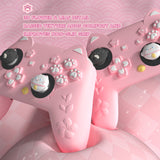 PlayVital Cherry Blossoms Kitten Silicone Cover for Nintendo Switch 2 Pro Controller, Cute Protective Skin Case for Switch 2 Pro Controller with Back Button Cap & Thumb Grip & Sticker - Pink - HANPTP001