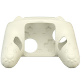 PlayVital Cherry Blossoms Kitten Silicone Cover for Nintendo Switch 2 Pro Controller, Cute Protective Skin Case for Switch 2 Pro Controller with Back Button Cap & Thumb Grip & Sticker - Antique Yellow - HANPTP002