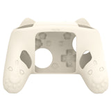 PlayVital Cherry Blossoms Kitten Silicone Cover for Nintendo Switch 2 Pro Controller, Cute Protective Skin Case for Switch 2 Pro Controller with Back Button Cap & Thumb Grip & Sticker - Antique Yellow - HANPTP002