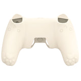 PlayVital Cherry Blossoms Kitten Silicone Cover for PS5 Controller, Anti-slip Grip Skin with Thumb Grip & Sticker, Soft Rubber Protector for PS5 Controller Accessories - Antique Yellow - PQHPFP002
