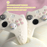 PlayVital Cherry Blossoms Kitten Silicone Cover for Xbox Series X/S, Soft Rubber Cover for Xbox Core Wireless Controller, Anti-slip Grip Protector with Thumb Grips & Sticker - Antique Yellow - HPJX3P001