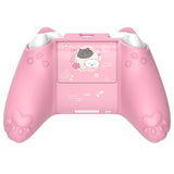 PlayVital Cherry Blossoms Kitten Silicone Cover for Xbox Series X/S, Soft Rubber Cover for Xbox Core Wireless Controller, Anti-slip Grip Protector with Thumb Grips & Sticker - Pink - HPJX3P002