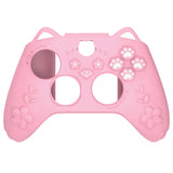 PlayVital Cherry Blossoms Kitten Silicone Cover for Xbox Series X/S, Soft Rubber Cover for Xbox Core Wireless Controller, Anti-slip Grip Protector with Thumb Grips & Sticker - Pink - HPJX3P002