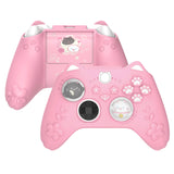 PlayVital Cherry Blossoms Kitten Silicone Cover for Xbox Series X/S, Soft Rubber Cover for Xbox Core Wireless Controller, Anti-slip Grip Protector with Thumb Grips & Sticker - Pink - HPJX3P002