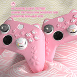 PlayVital Cherry Blossoms Kitten Silicone Cover for Xbox Series X/S, Soft Rubber Cover for Xbox Core Wireless Controller, Anti-slip Grip Protector with Thumb Grips & Sticker - Pink - HPJX3P002