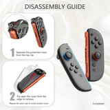 PlayVital Clear Series Protective Case for Nintendo Switch 2, Anti-Scratches Hard Shell Dockable Grip Cover with Extra Foldable Stand & Thumb Grips for Nintendo Switch 2 - Clear Glitter Silver - EXVNTM002