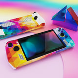 PlayVital Colorful Triangle Custom Stickers Vinyl Wraps Protective Skin Decal for ROG Ally Handheld Gaming Console - RGTM002